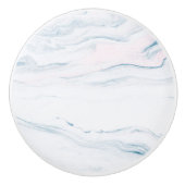 Blau-Rosa und Weiß Keramikknauf (Vorderseite)