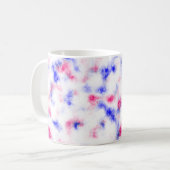Blau Rosa und Weiß Marmormuster Kaffeetasse (Vorderseite Links)