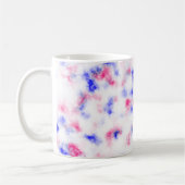 Blau Rosa und Weiß Marmormuster Kaffeetasse (Links)