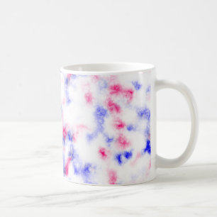 Blau Rosa und Weiß Marmormuster Kaffeetasse