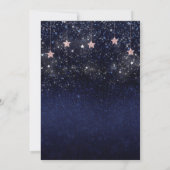 Blau & Rosa unter den Sternen Starry Night Sweet 1 Einladung (Rückseite)