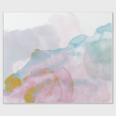 blau-rosa Wasserfarbe Watercolor Geschenkpapier (Flach)