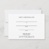 Blau | Rose Gold Elegante Geschenkkarte (Rückseite)