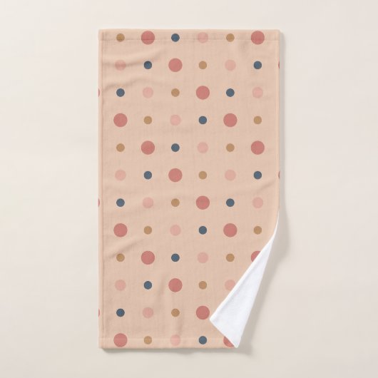 Blau, Rost und Goldpunkte Badhandtuch Set (Handtuch)