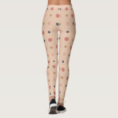Blau, Rost und Goldpunkte Leggings (Rückseite)
