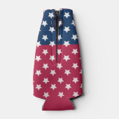 Blau-Rot-Block mit weißen Sternen Flaschenkühler (Rückseite)