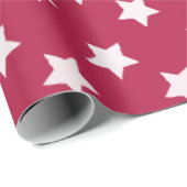 Blau-Rot-Block mit weißen Sternen Geschenkpapier (Rolleneckpunkt)