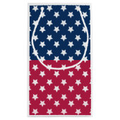 Blau-Rot-Block mit weißen Sternen Kleine Geschenktüte (Rückseite)