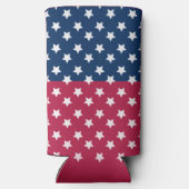 Blau-Rot-Block mit weißen Sternen Selters Dosenkühler (Rückseite)