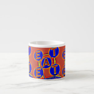 Blau/Rot essen Espresso-Tasse Espressotasse