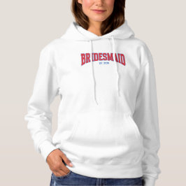 Blau + Rot Falscher Glitter BRAUTJUNGFER Junggesel Hoodie