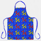 Blau, Rot, Gelber Ballon Hunde Schürze (Vorderseite)