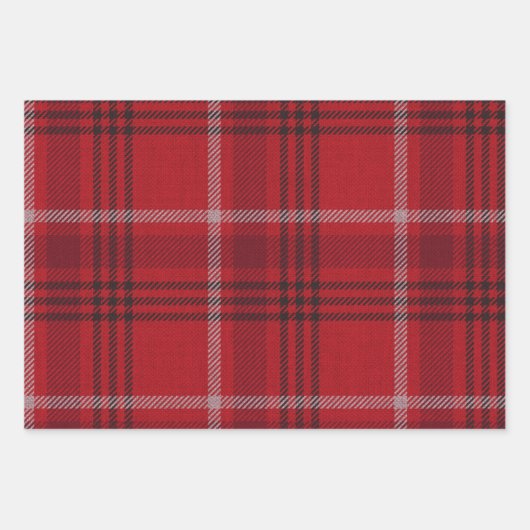 Blau, Rot, Grün Kariert Geschenkpapier Set (Vorderseite 2)