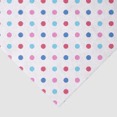Blau, Rot, Pink Polka Dot Seidenpapier (Ausschnitt)
