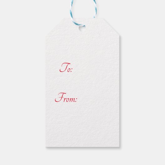 Blau-Rot-Schneeflocken-Design Geschenkanhänger (Rückseite)