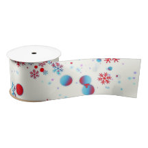 Blau-Rot-Schneeflocken-Design