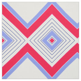 Blau-Rot und Weiß Moderne Druckstoffe Stoff