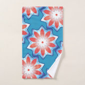 Blau Rot zehn Stuhl Sternkaleidoskop in weich glän Badhandtuch Set (Handtuch)