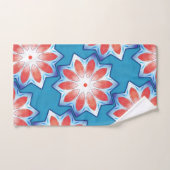 Blau Rot zehn Stuhl Sternkaleidoskop in weich glän Badhandtuch Set (Handtuch)