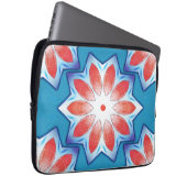 Blau Rot zehn Stuhl Sternkaleidoskop in weich glän Laptopschutzhülle (Vorne Rechts)