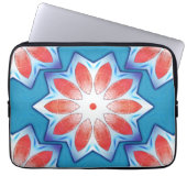 Blau Rot zehn Stuhl Sternkaleidoskop in weich glän Laptopschutzhülle (Vorderseite)