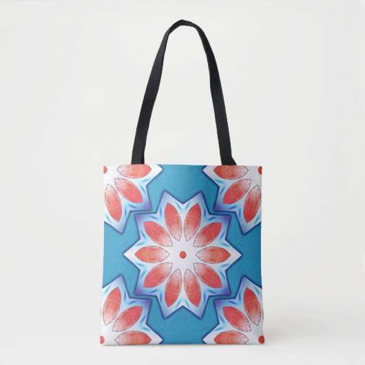 Blau Rot zehn Stuhl Sternkaleidoskop in weich glän Tasche (Vorderseite)