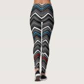 Blau/Rot Zig Zag ...Diabetes Leggings (Rückseite)