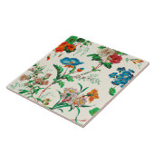 Blau-rote Blume Vintages Malmuster Fliese (Seite)