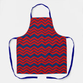 Blau-rotes Chevron-Musterdesign Schürze (Vorderseite)
