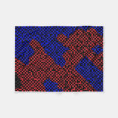 Blau-rotes Tarnmuster-Fleece-Decke Fleecedecke (Vorderseite (Horizontal))