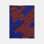 Blau-rotes Tarnmuster-Fleece-Decke Fleecedecke (Vorderseite)