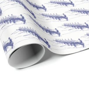 Blau Rudern Ruderer Crew Team Wassersport #3 Geschenkpapier