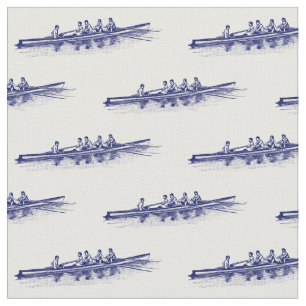 Blau Rudern Ruderer Crew Team Wassersport Stoff
