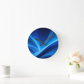 blau runde wanduhr (Zuhause)
