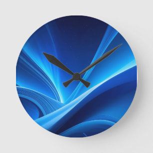blau runde wanduhr