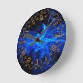 Blau Runde Wanduhr (Winkel)