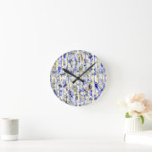 blau runde wanduhr (Zuhause)