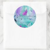 Blau Runder Aufkleber (Tasche)