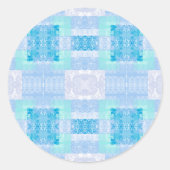 Blau Runder Aufkleber (Vorderseite)