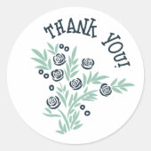 Blau Runder Aufkleber (Vorderseite)