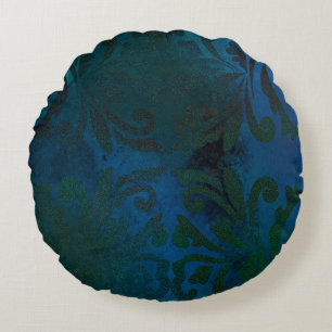blau rundes kissen