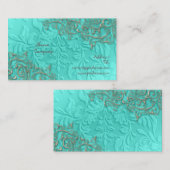 Blau + rustikale Silberschmiede Wirbel Visitenkarte (Vorne/Hinten)