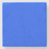 Blau (RYB) (Vollfarbe) Steinuntersetzer (Vorderseite)