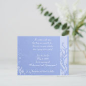 Blau Save the Date Ankündigungspostkarte (Stehend Vorderseite)