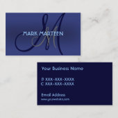 Blau schattiert einfache visitenkarte (Vorne/Hinten)