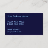 Blau schattiert einfache visitenkarte (Rückseite)