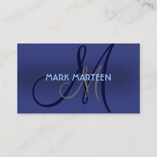 Blau schattiert einfache visitenkarte (Vorderseite)