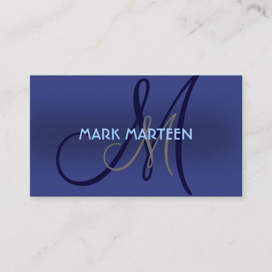 Blau schattiert einfache visitenkarte (Vorderseite)