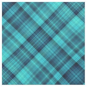 Blau schattiert Tartan Stoff