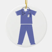 Blau scheuert sich keramik ornament (Vorne)